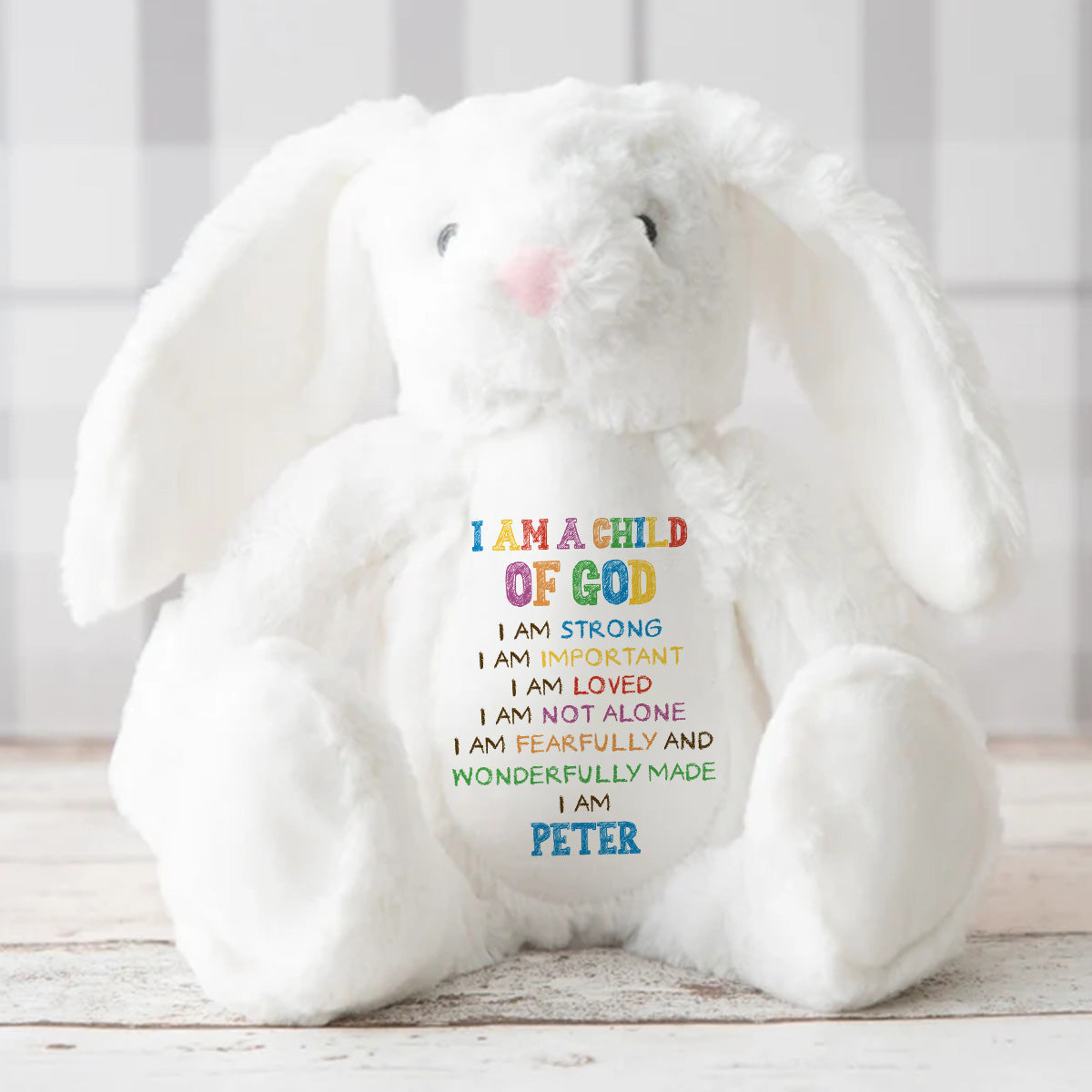 I'm A Good Child - Personalized Easter Bunny Plush Gift For Kids