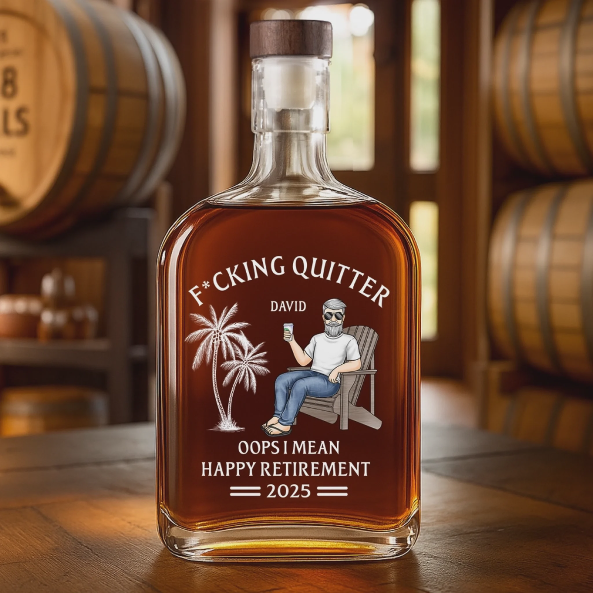 Officially Done - Coworker Personalized Custom Whiskey Bottle