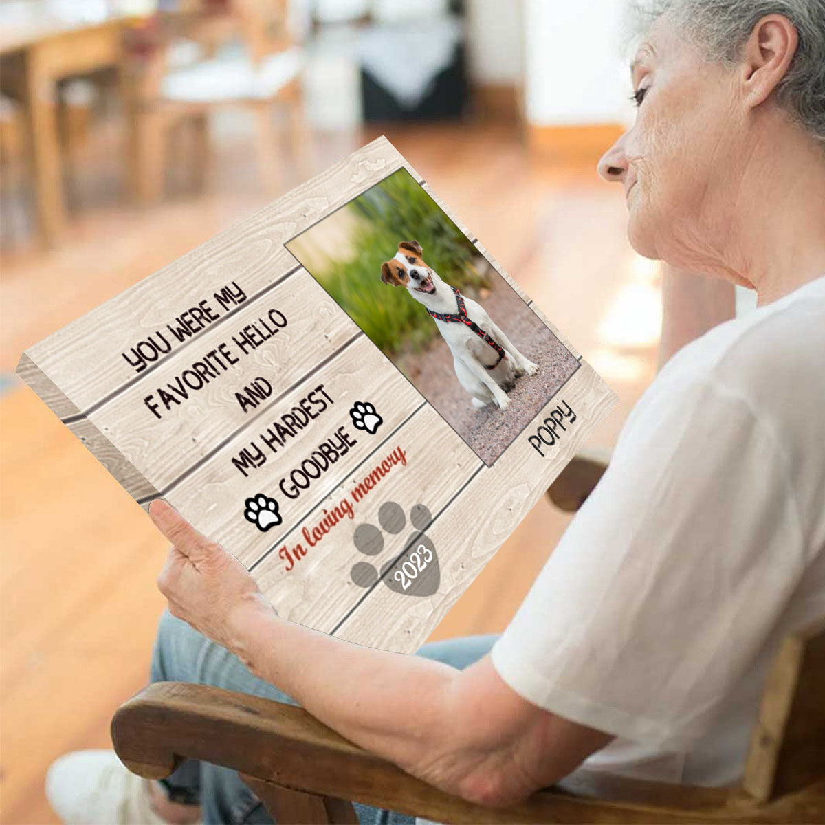 My Hardest Goodbye - Personalized Pet Memorial Canvas