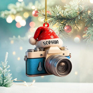 Personalized Camera Christmas Ornament Photographer Gift