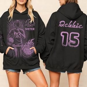 Bleach Style Volleyball Hoodie - Personalized Hoodie For Volleyball Mom