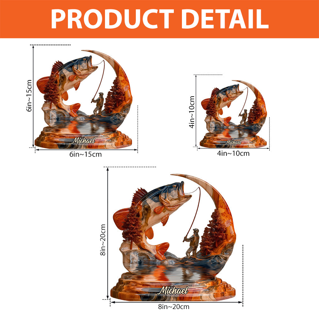 Forever Fishing Memory - Personalized Fishing Custom Shaped Acrylic Plaque