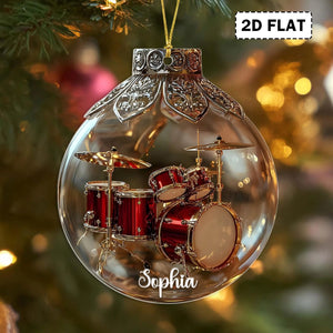 Personalized Music Instruments Piano, Violin, Drum & Guitar Globe Ornament