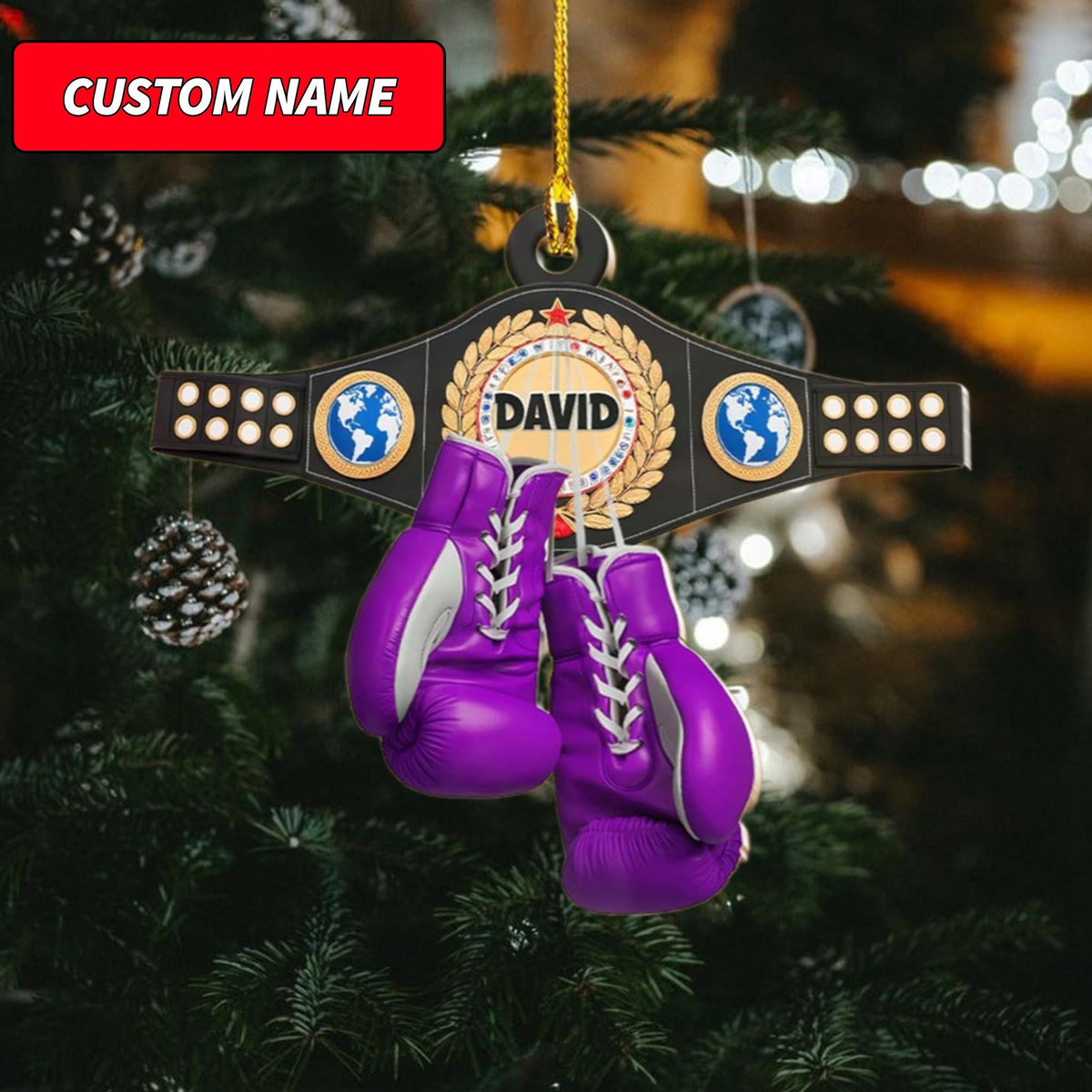 Personalized Boxing Glove Ornament Gifts For Boxing Lovers