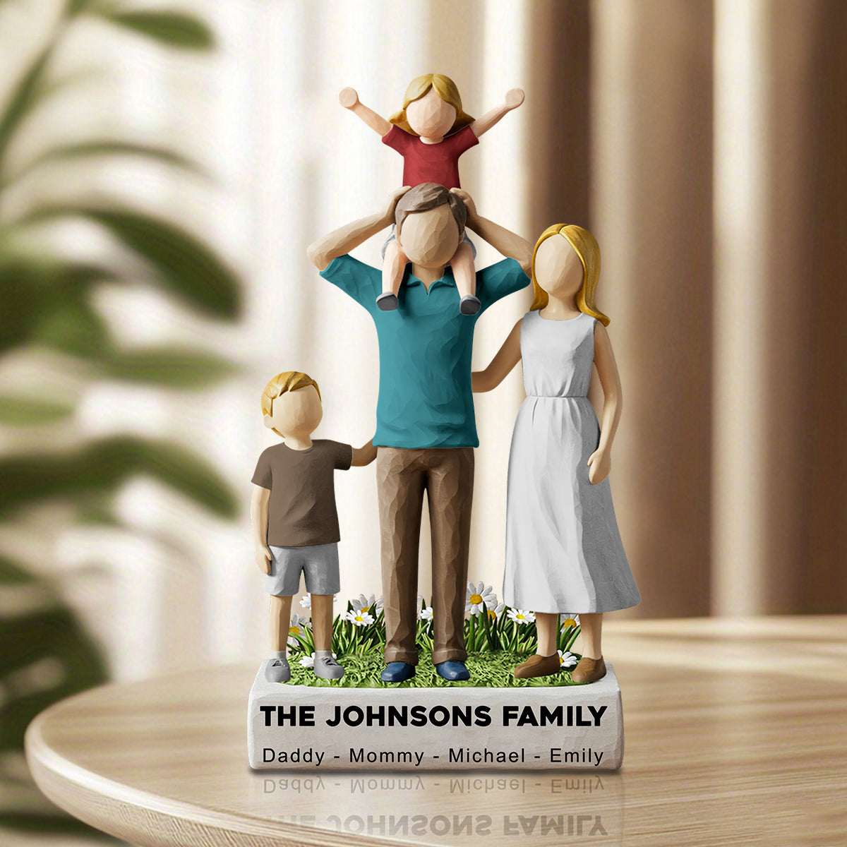 We Love You Dad Mom - Personalized Family Custom Shaped Acrylic Plaque