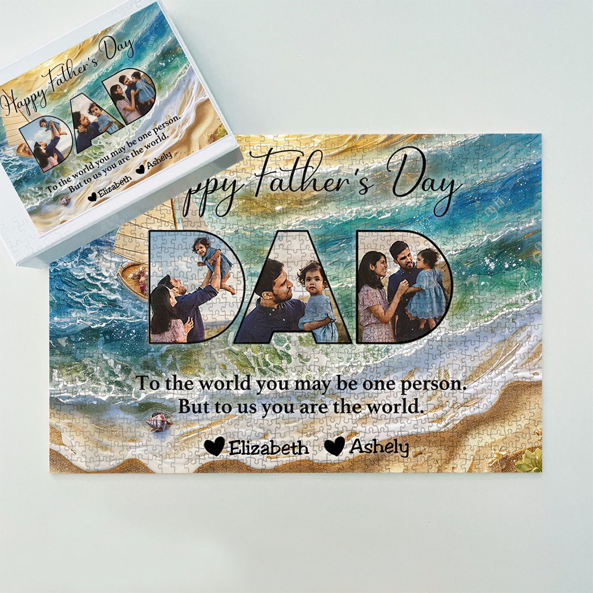 Father - To Me You Are The World - Personalized Puzzles