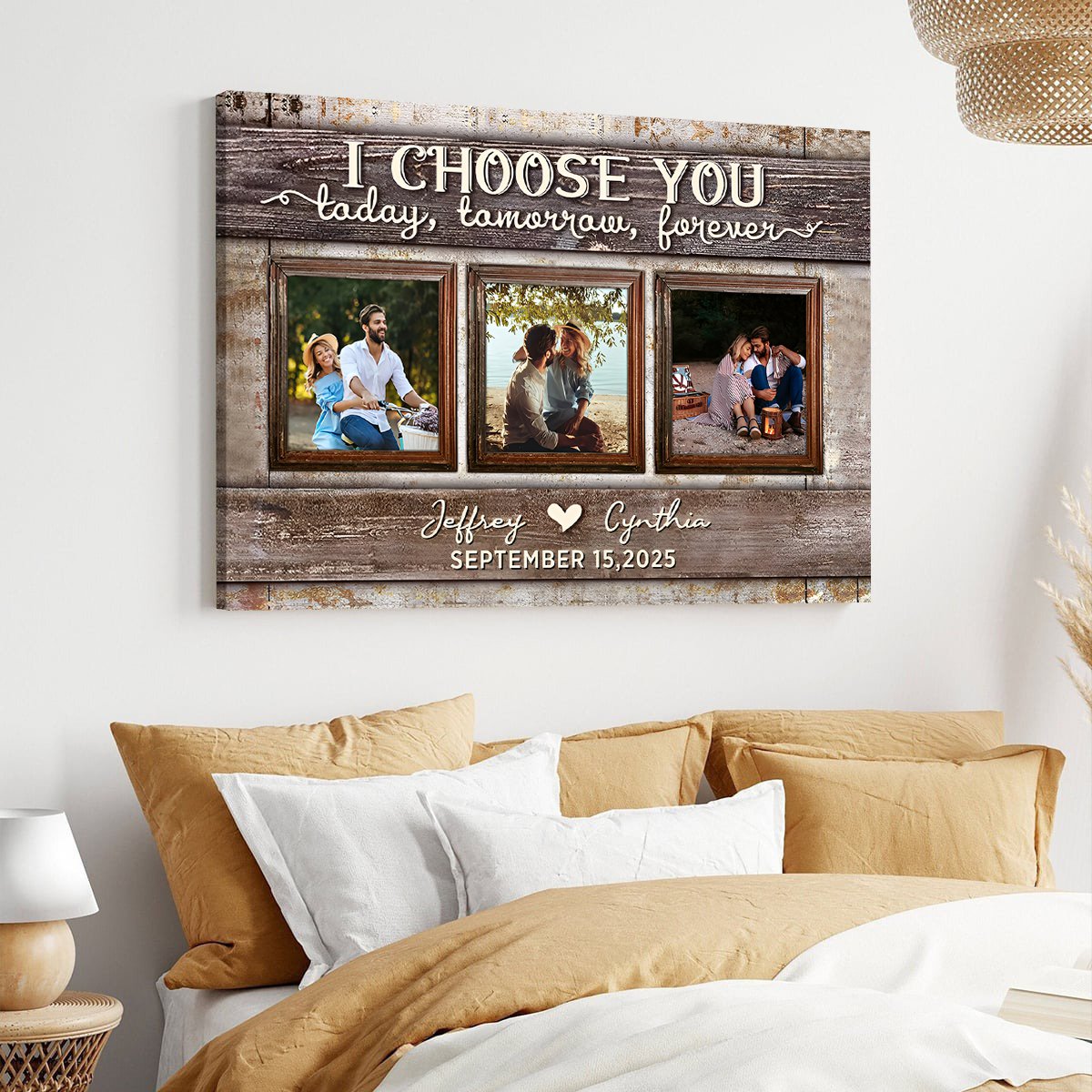 Today and Forever Love Custom Canvas Poster With Pictures For Couple