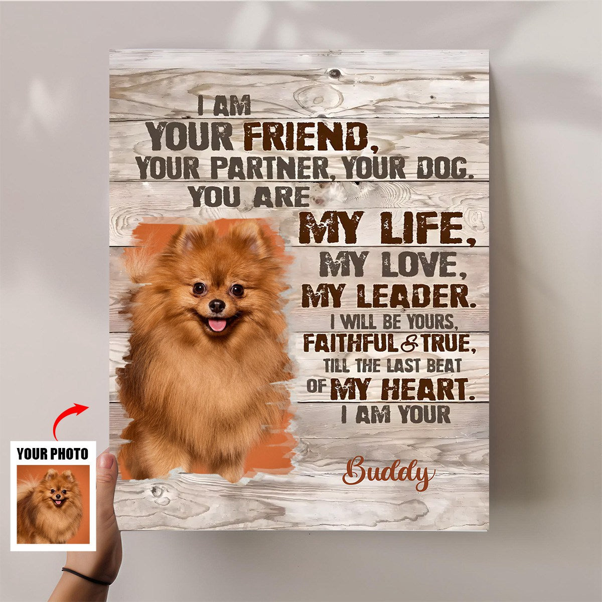 Custom Dog Portrait Poster, I Am Your Dog Personalized Photo Pet Gifts For Pet Owners