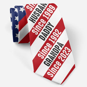 Legend Husband Daddy Grandpa - Personalized Tie Gift For Family