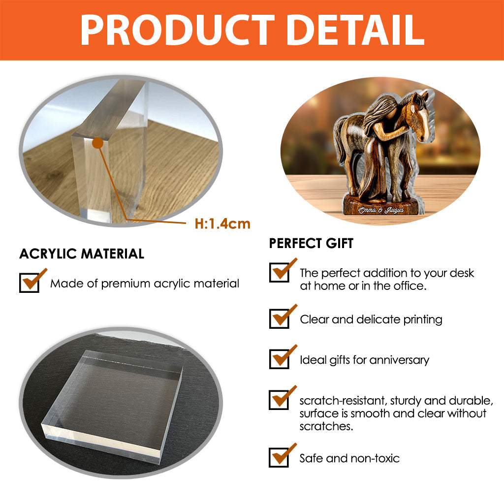 Horse Lovers - Personalized Horse Shaped Acrylic Plaque