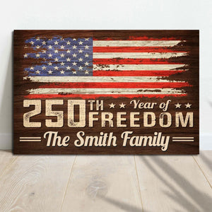 Independence Day Gift – Personalized 250 Anniversary USA Canvas Print