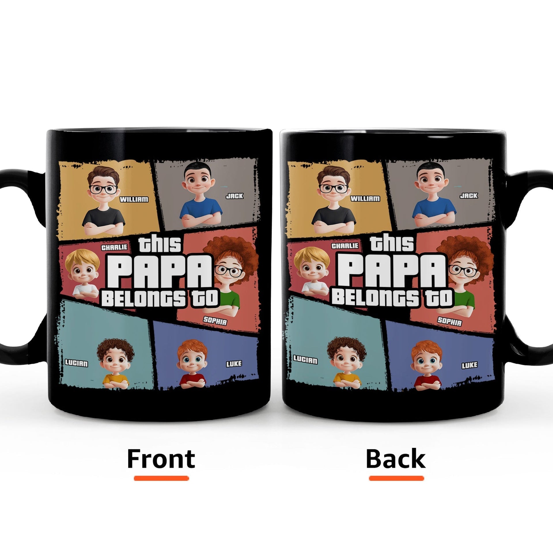 This Dad Belongs To - Personalized Mug Gift For Father, Grandpa