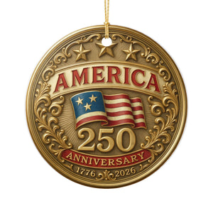 Personalized Acrylic Ornament - 250 Years Anniversary of America 1776–2026 Ornament