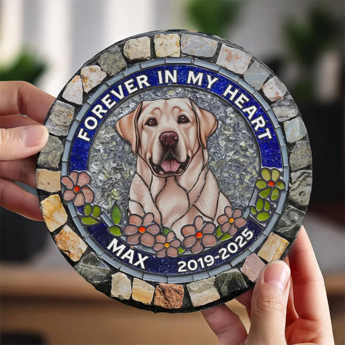 I'm Always With You - Personalized Photo Memorial Stone Slate Gift For Dog/Pet Lover