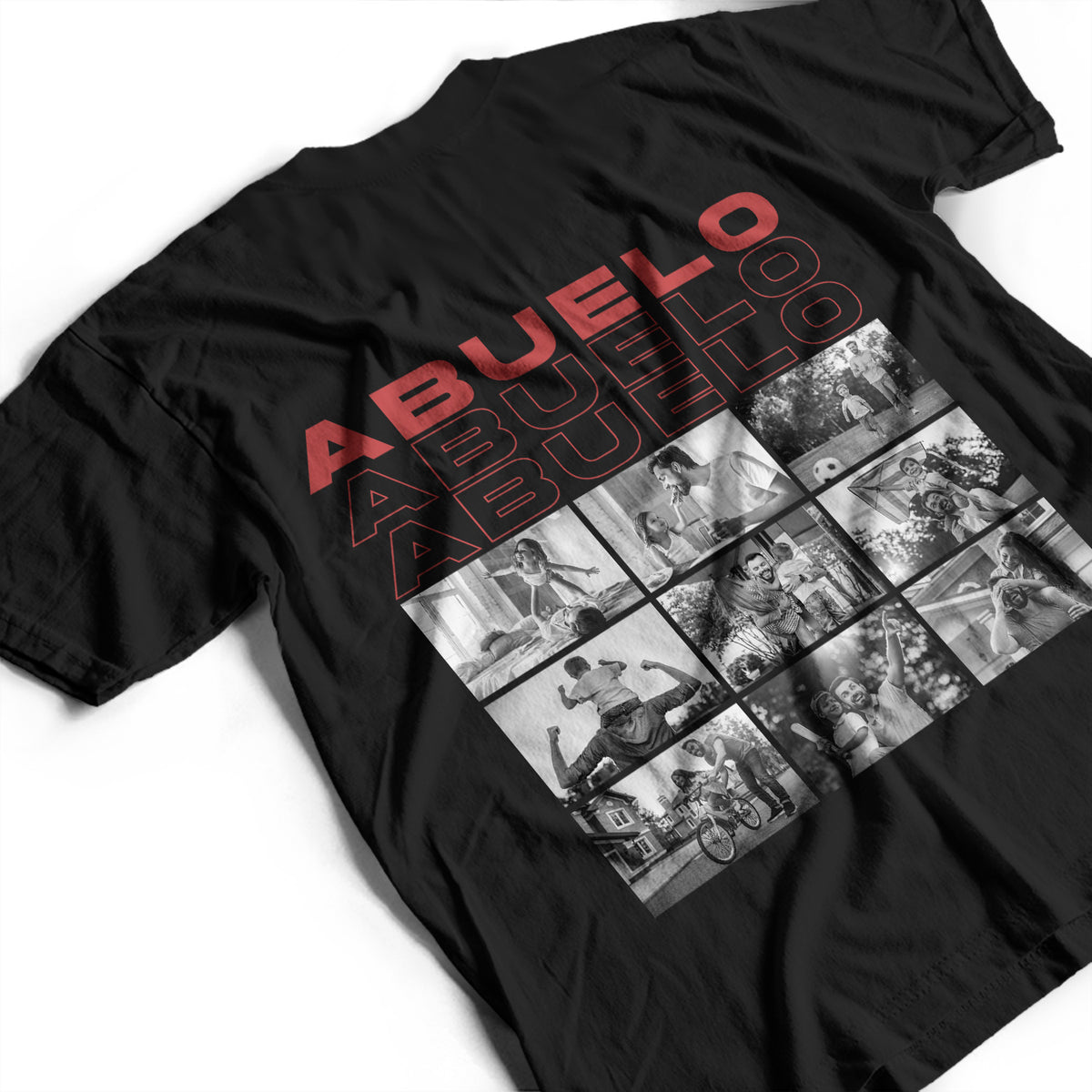 Custom Photo B&W Personalized T Shirt Gift For Father, Grandpa