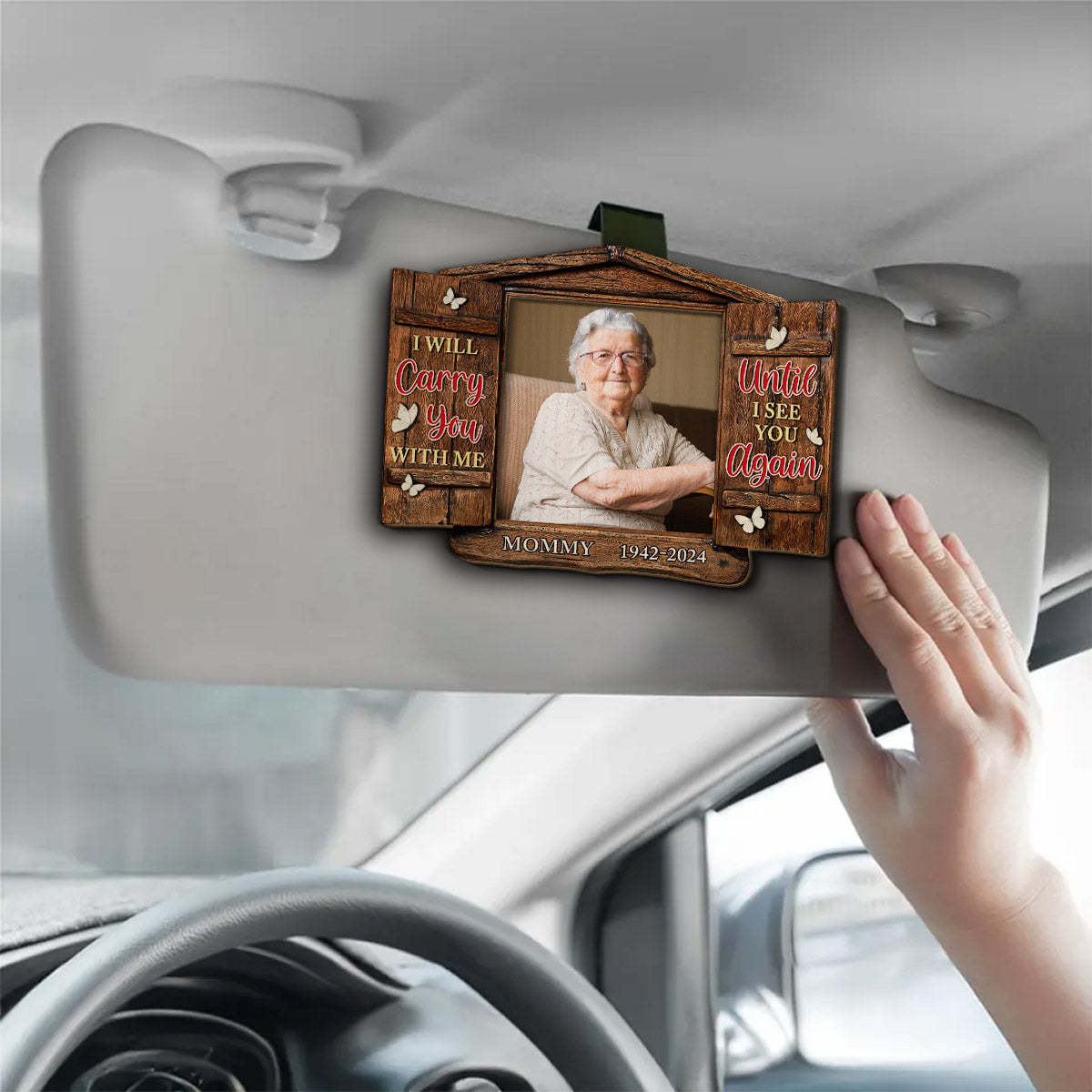 Personalized Photo Car Visor Clip - Until I See You Again