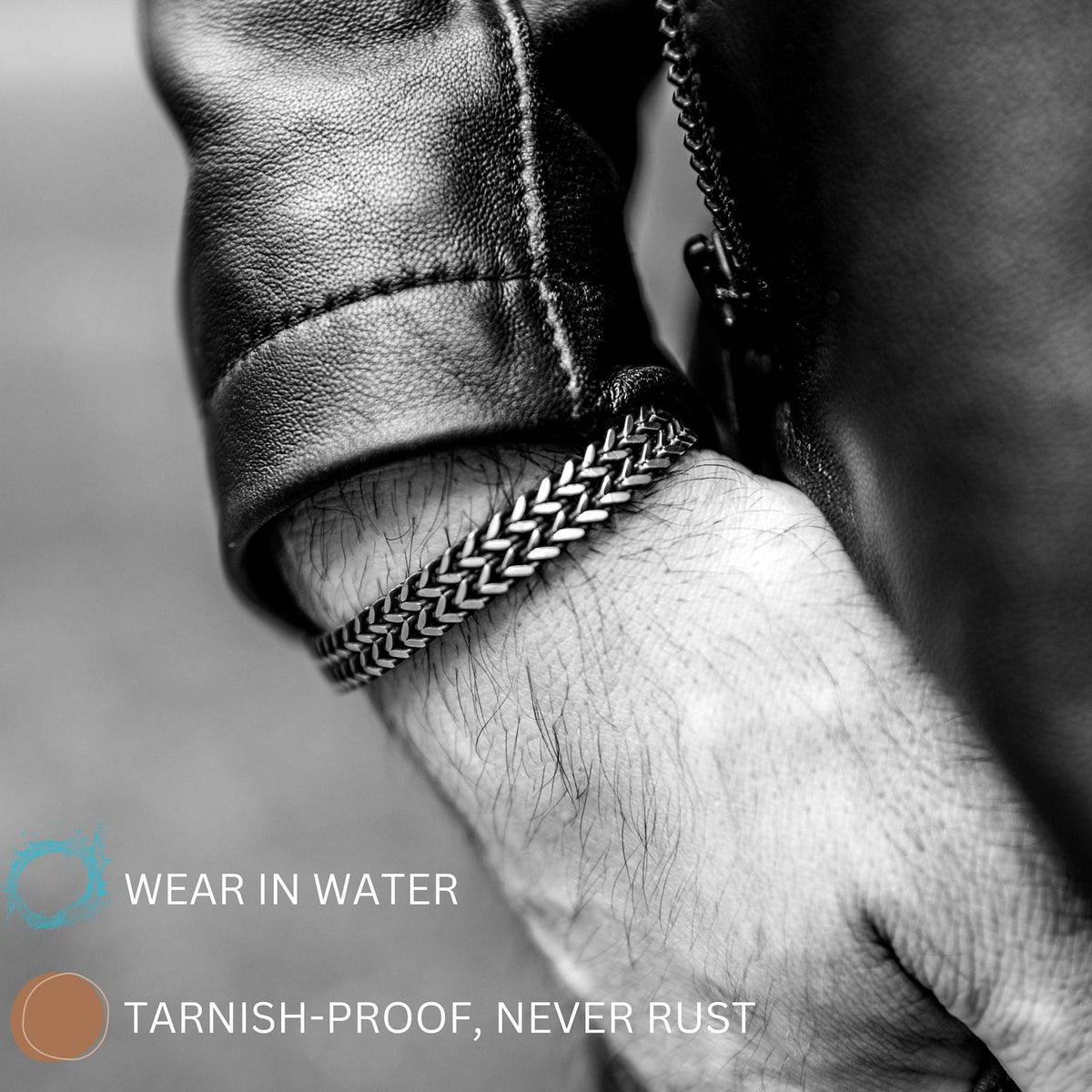 Men's Personalised Stainless Steel Bracelet Gift For Dad, Son, Husband