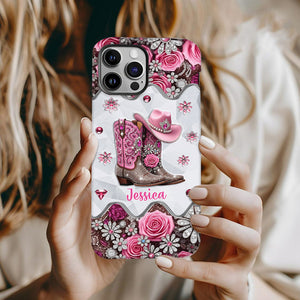 Cowgirl Boots - Personalized Phone Case