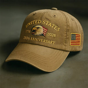 Printed baseball cap, featuring the Logo of the 250th Anniversary of the United States