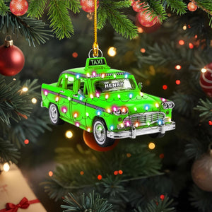 Personalized Taxi Christmas Acrylic Ornament Gift For Taxi Drivers