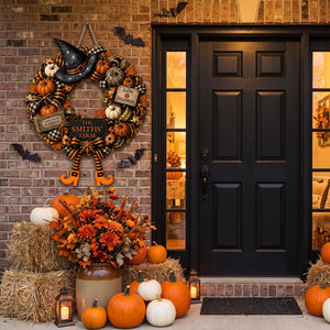 "Happy Halloween – Farm Fresh Pumpkins" – Personalized Wood Sign | Gift For Families & Fall Lovers