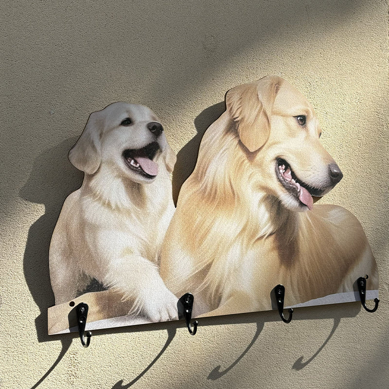 Personalized Portrait Family Key Hook Holder Gift For Pet Lover