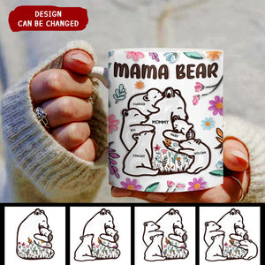 Personalized Mama Bear Floral Style Mug