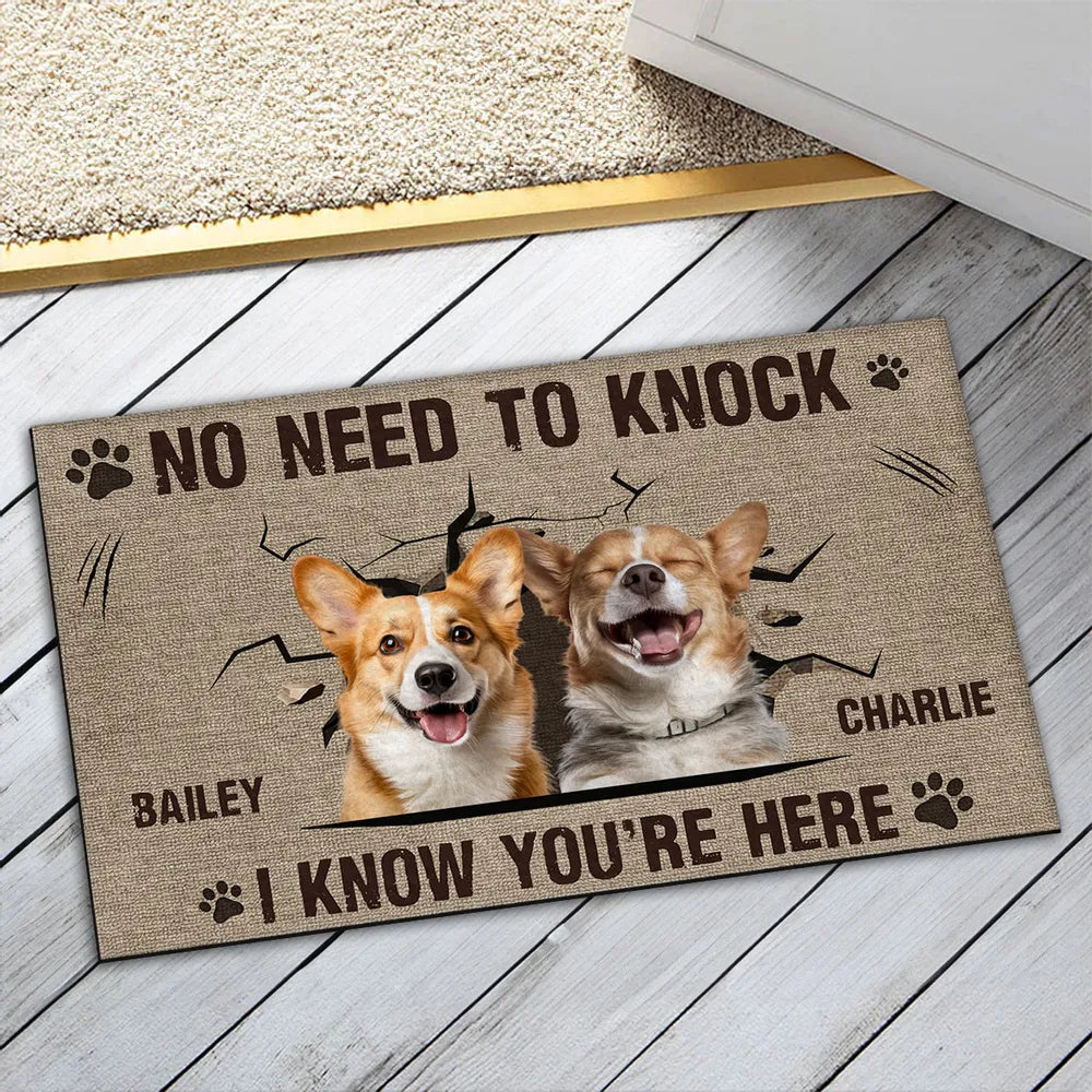 I Know You Are Here - Personalized Custom Doormat Gift For Pet Owners, Pet Lovers