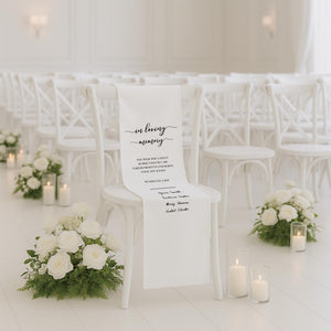 Personalized Memorial Wedding Chair Sign Banner Reserved for Loved Ones Ceremony Tribute, Wedding Aisle Decor