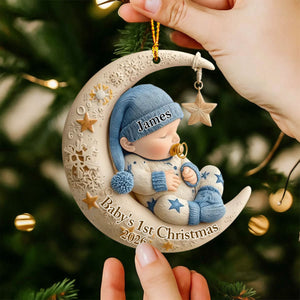 Personalized Baby's First Christmas Acrylic Ornament,Gift for Family,New Parents