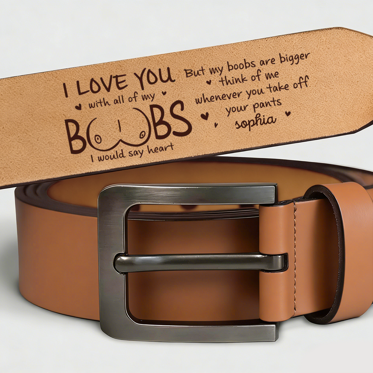 You Are My Everyday Choice-Personalized Engraved Leather Belt - Gifts For Husband And Wife