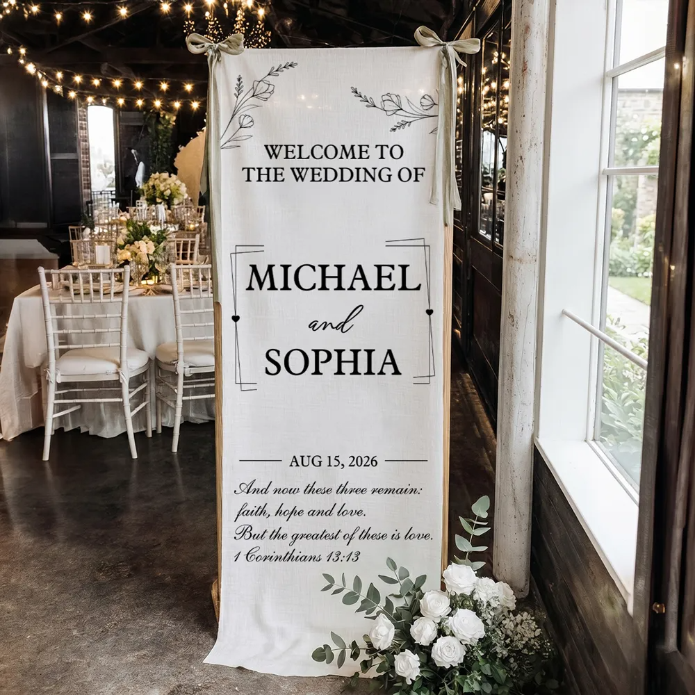 The Wedding Of Us - Personalized Custom Welcome Sign