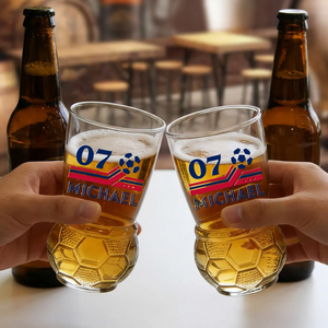 Football Glory - Personalized Custom Football Beer Glass