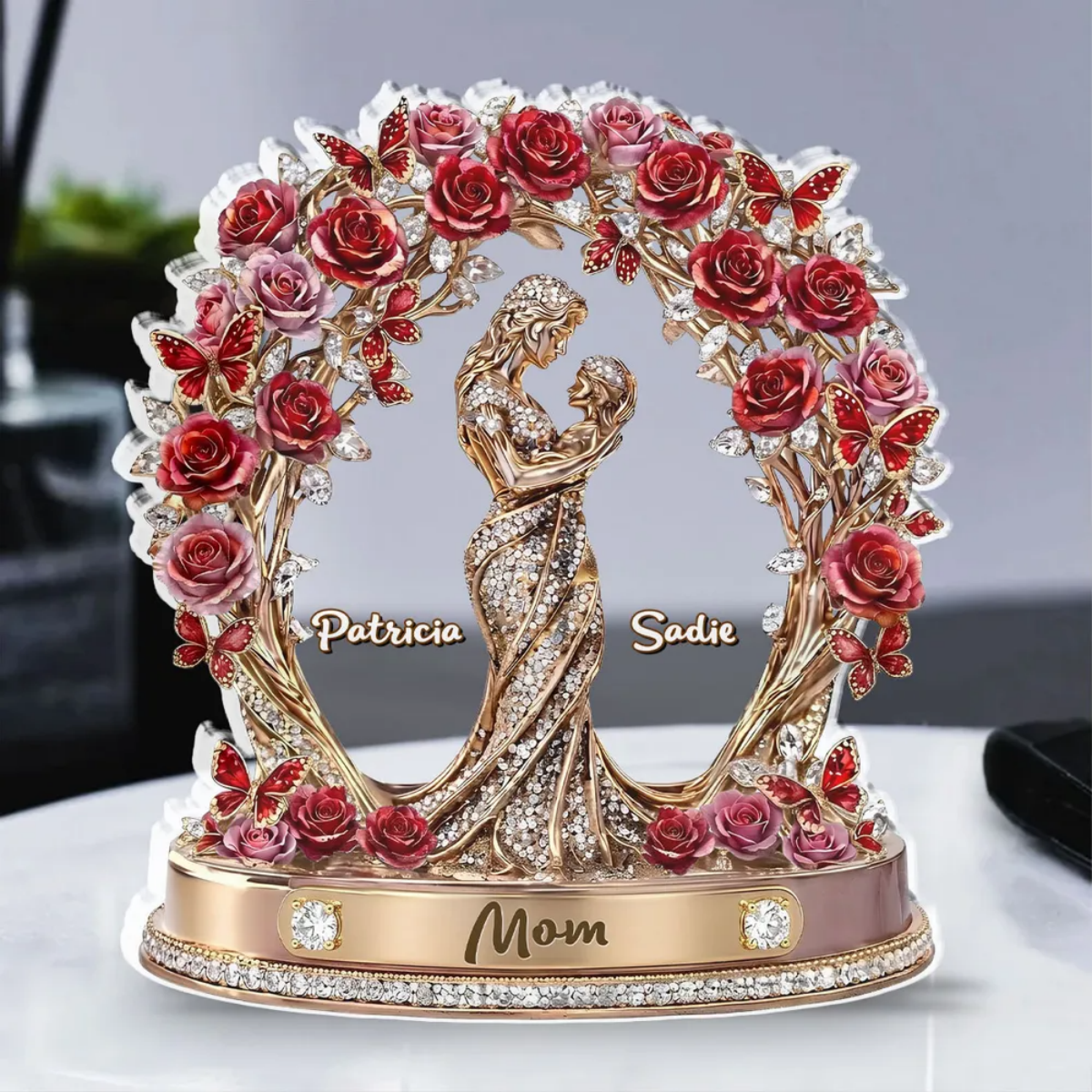 Mom Grandma Love Kids Grandkids-Personalized Acrylic Plaque