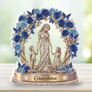 Mom Grandma Love Kids Grandkids-Personalized Acrylic Plaque