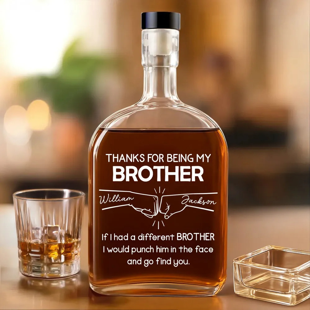 Being My Brother Personalized Custom Whiskey Bottle