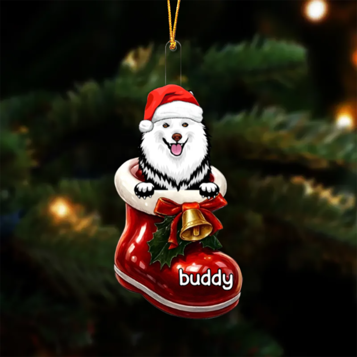 Here In Your Shoes - Personalized Dog Acrylic Ornament