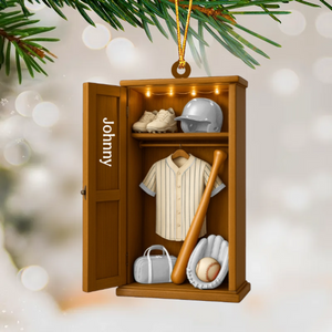 Baseball Wardrobe Personalized Christmas Ornament