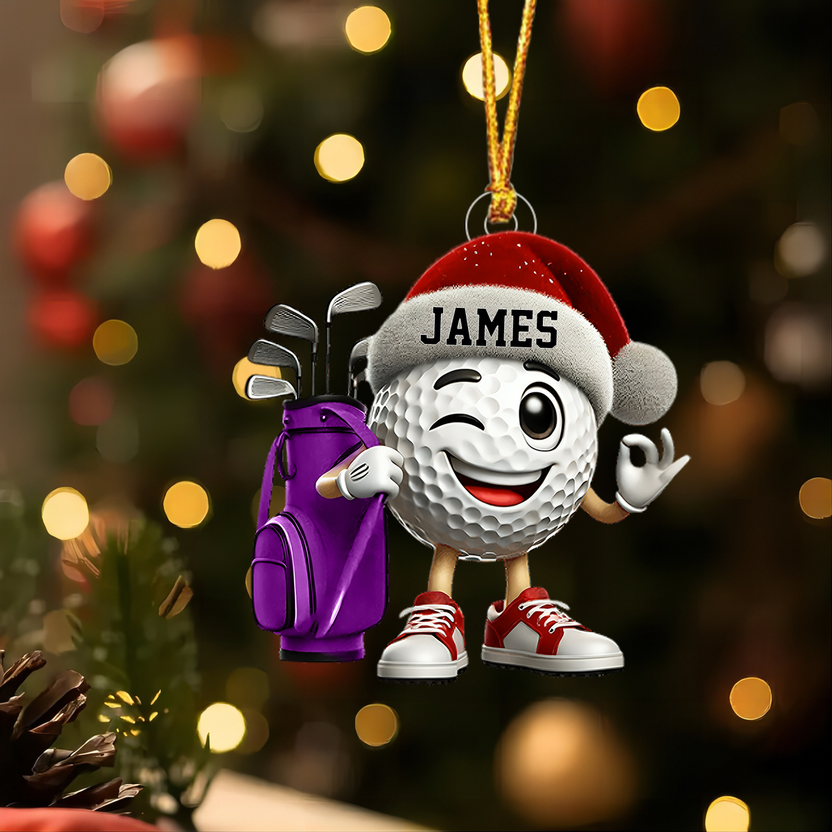 Golf Player Home Decor Christmas Ornament Personalized Ornament