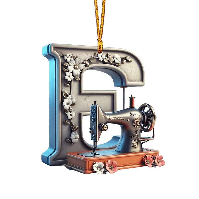 Beautiful Sewing Letter Shaped Ornament