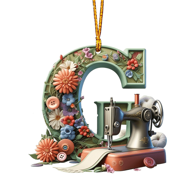 Beautiful Sewing Letter Shaped Ornament