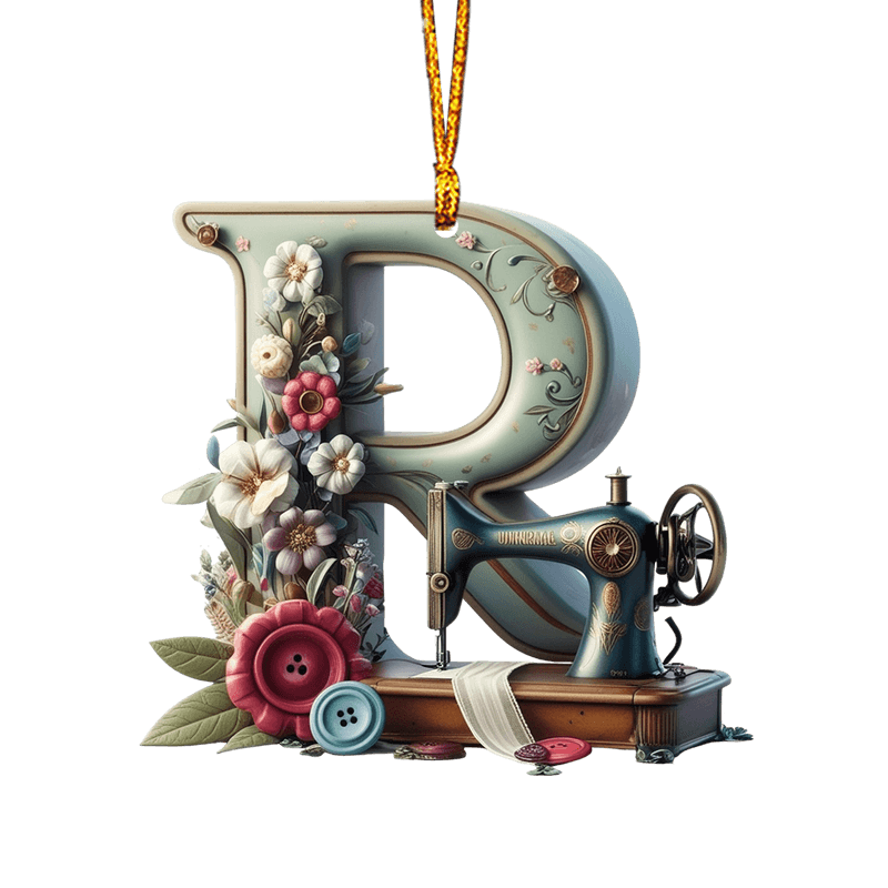 Beautiful Sewing Letter Shaped Ornament
