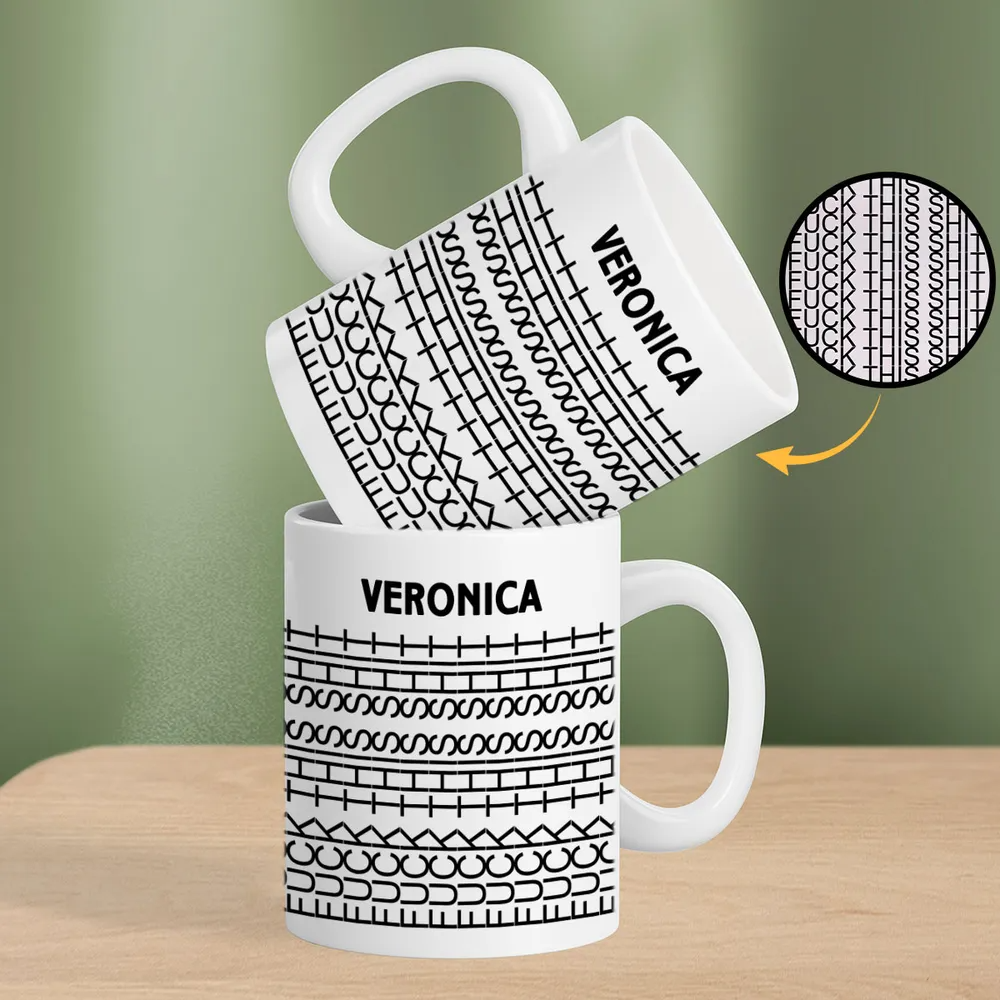 FK This Sht Funny Personalized Mug, Hidden Funny Message Mug, Father's Day Gift for Dad, Gift for Colleagues, Custom Name