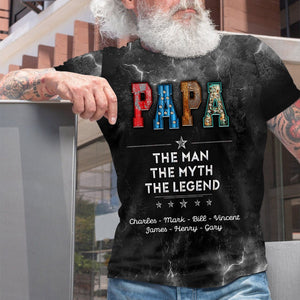 Personalized The Man The Myth The Legend All-over Print T Shirt Gift For Grandpa