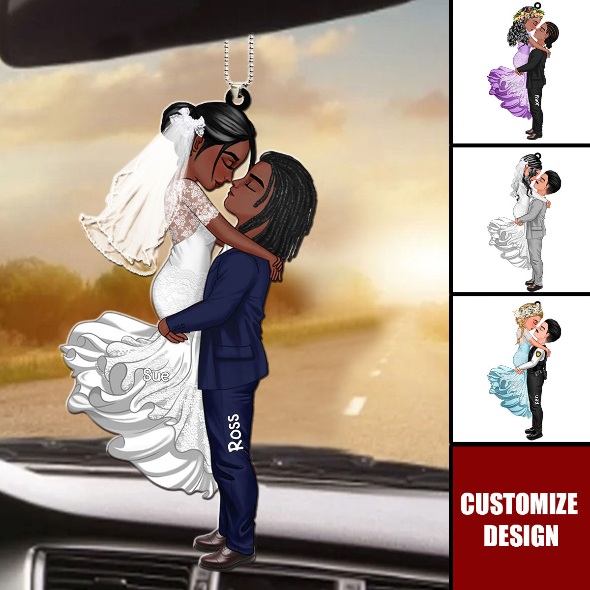 Couple Police Gifts-Personalized Shape Acrylic Ornament