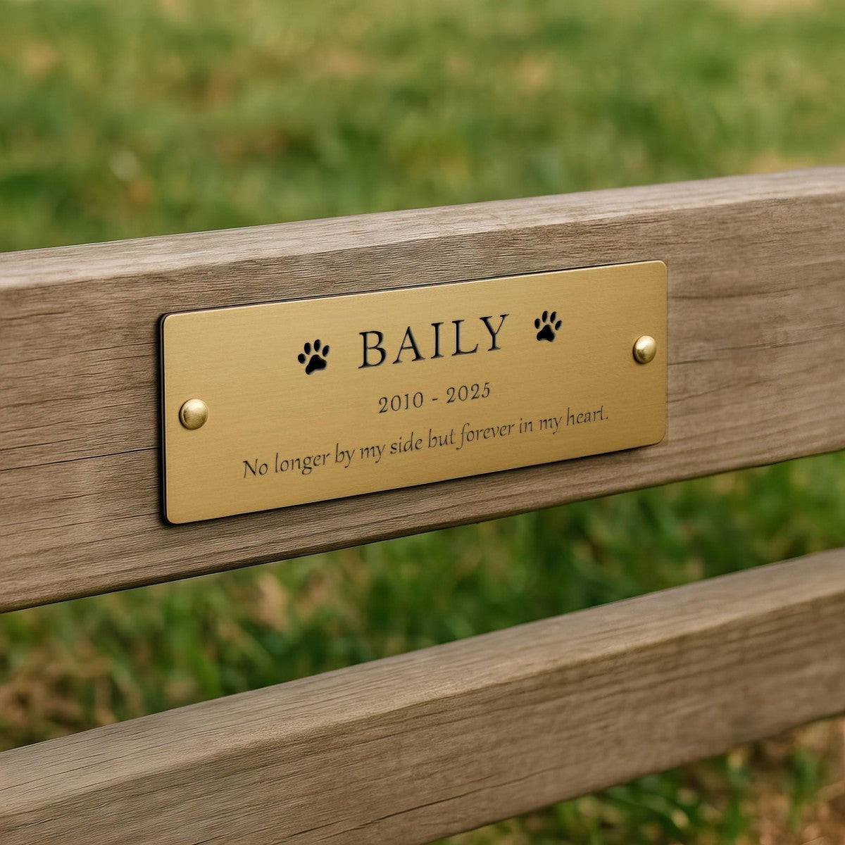 Personalized Pet Memorial Plaque, Custom Engraved Bench Marker, For Garden Tribute, Pet Memorial Gift