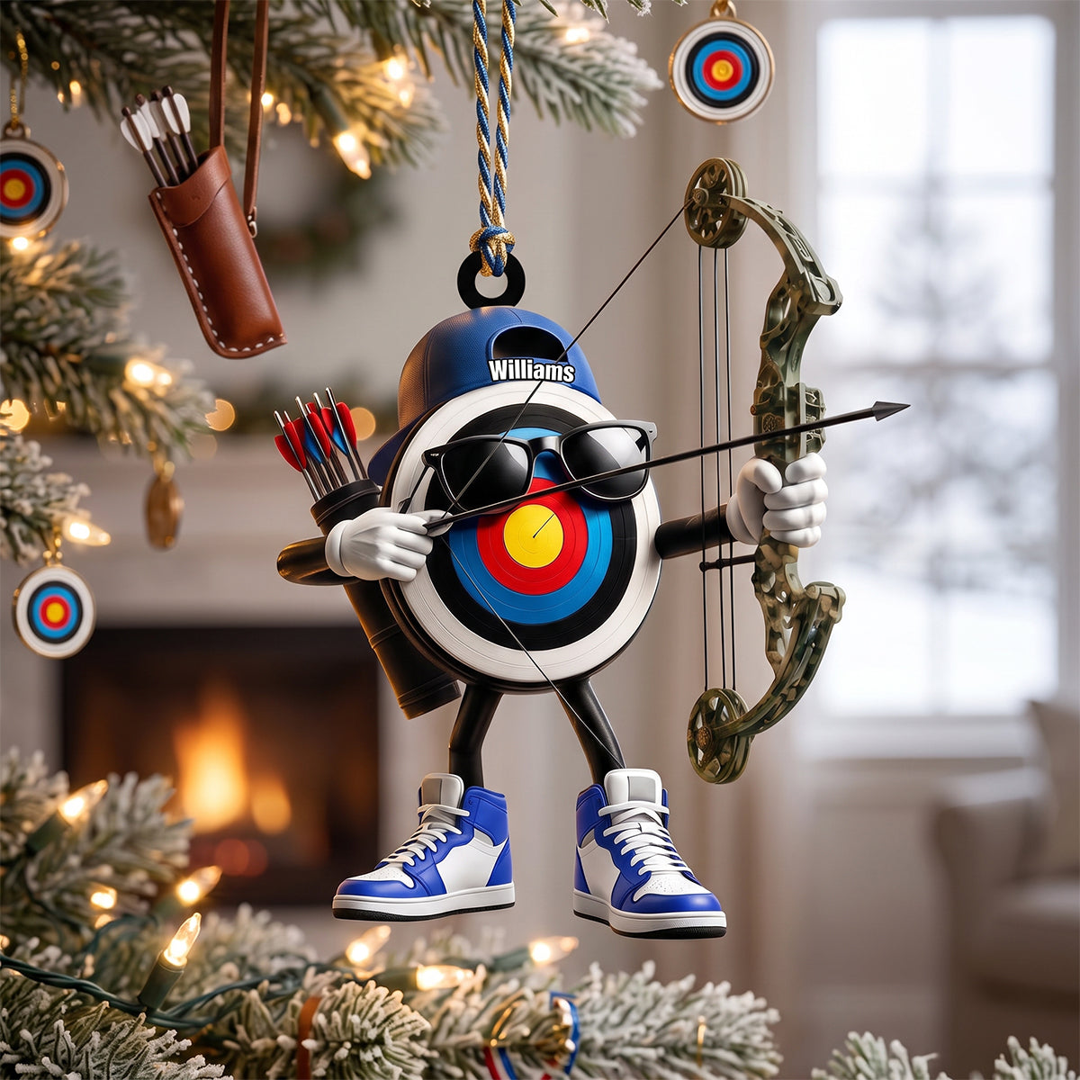Custom Archery Hanging Ornament – Personalized Gift For Archers & Bowhunters