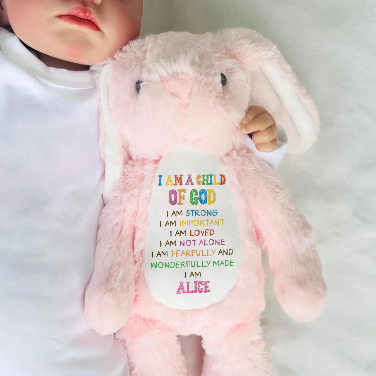 I'm A Good Child - Personalized Easter Bunny Plush Gift For Kids