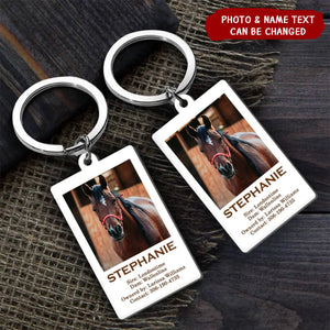 Personalized Upload Your Horse Photo Horse Lovers Gift Acrylic Keychain