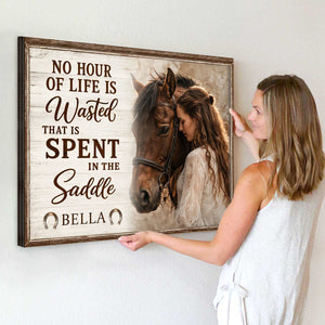 Horse Girl Personalized Canvas Poster Custom Name Equestrian Quote Gift For Horse Lovers